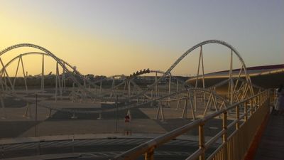 Ferrari World Abu Dhabi - Roller coaster track outdoor