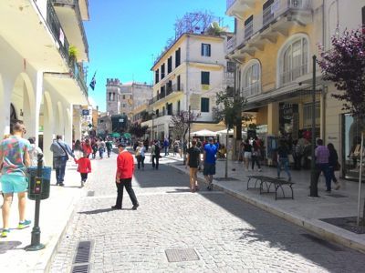 Old town shopping Corfu - main shopping street