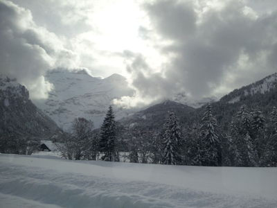 Day ski trip to Les Diablerets - Mountain view