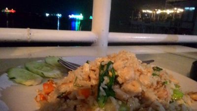 Russian cafe Pattaya - Meal with sea view at night