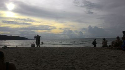 Patong beach sunset - Sunset from the beach