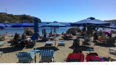 Ladiko beach - Deck chairs, beach and sea