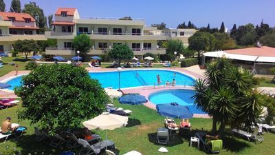Princess Flora - View on pools from room balcony