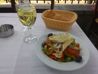 Lunch place on Panos - Greek wine and salad