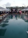Hotel W Barcelona - Pool deck getting ready for Sunday's party