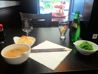 Sushi Do - Complimentary miso soup, seaweed salad and Perrier water