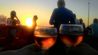 Carribean sunset from the fortifications - Sunset with glass of wine