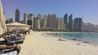 Dubai, United Arab Emirates - 0 Gravity beach club, beach view on skyline