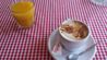 Varenichnaya Katyusha, amazing Ukrainian food - Coffee and orange juice
