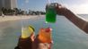 Bugaloe Beach Bar and Grill - Cocktails on the bar with sea view