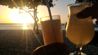 MooMba beach bar and restaurant - Cocktail on the beach with sunset
