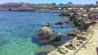 Rhodes, Greek Easternmost island - Kalithea는 개인 해변을 탄다.