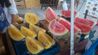 Zaliznyy port bazaar - Yellow watermelon and standard watermelon